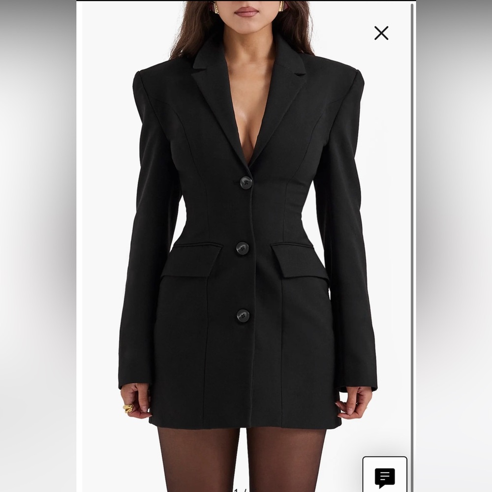 House of CB Amia Black Blazer Mini Dress